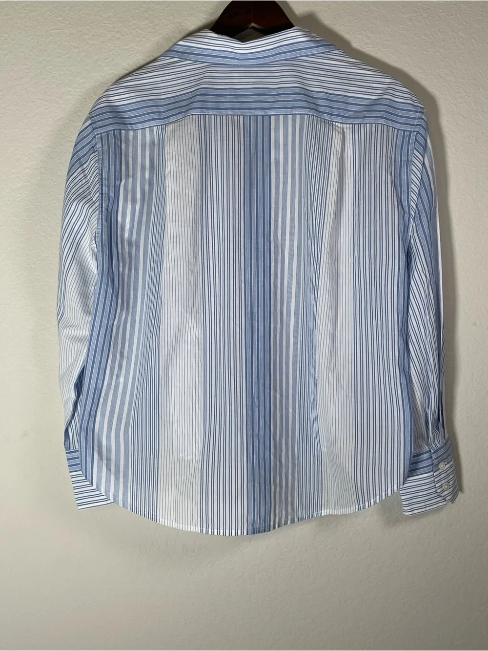 Madewell NWT Notch-Collar Popover Shirt Size Small in Hermitage Blue Stripe - Picture 11 of 12